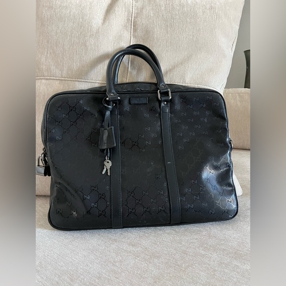 GUCCI Authentic w COA GG  bag missing strap preloved condition w lock key - Picture 1 of 16